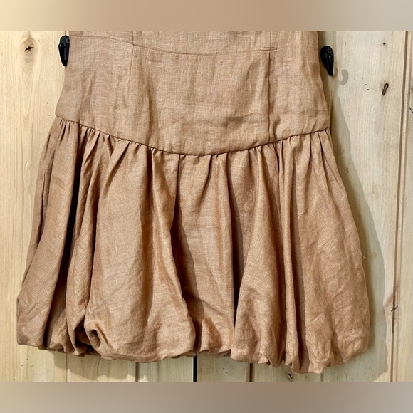 Aaron and Amber Malia Linen Dress Tan Sleeveless - Picture 4 of 7